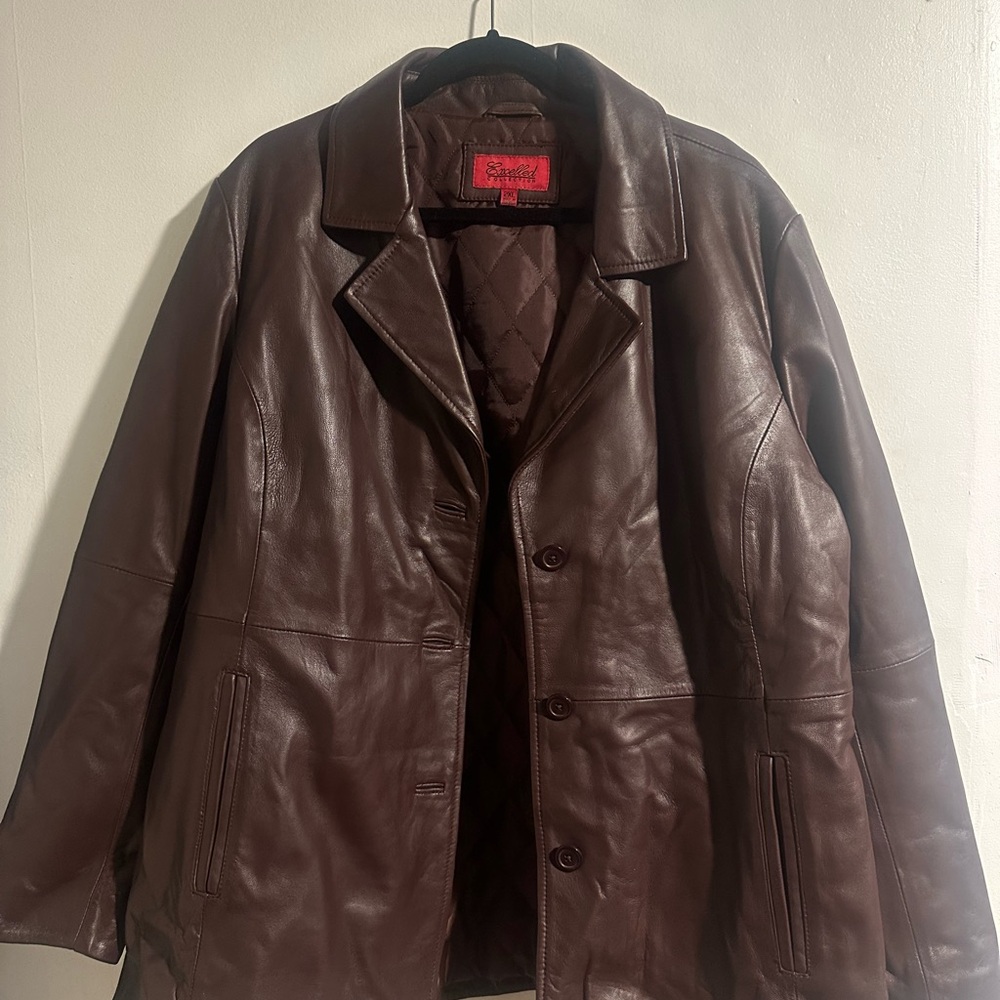 Vegan Leather Burgundy Jacket